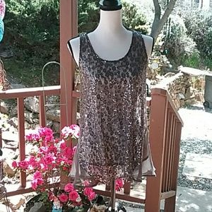 Sheer dress tank top